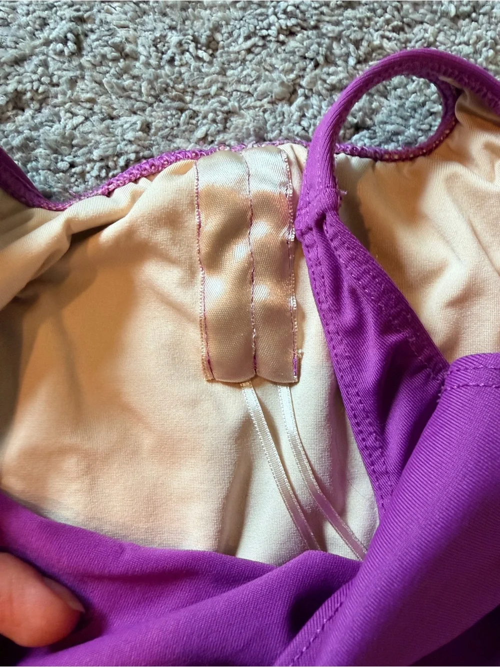Girl’s One-Piece Leotard - Light Blue and Magenta Size 6